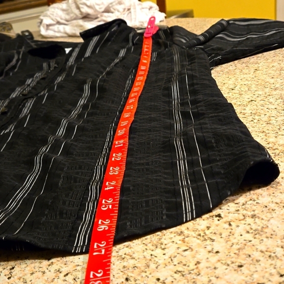 East 5th Long Sleeve Fancy Striped Button Down Shirt Womens size 2X - Picture 9 of 12